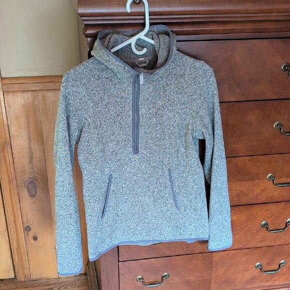Heathered Gray Half-Zip Hoodie - Picture 1 of 11